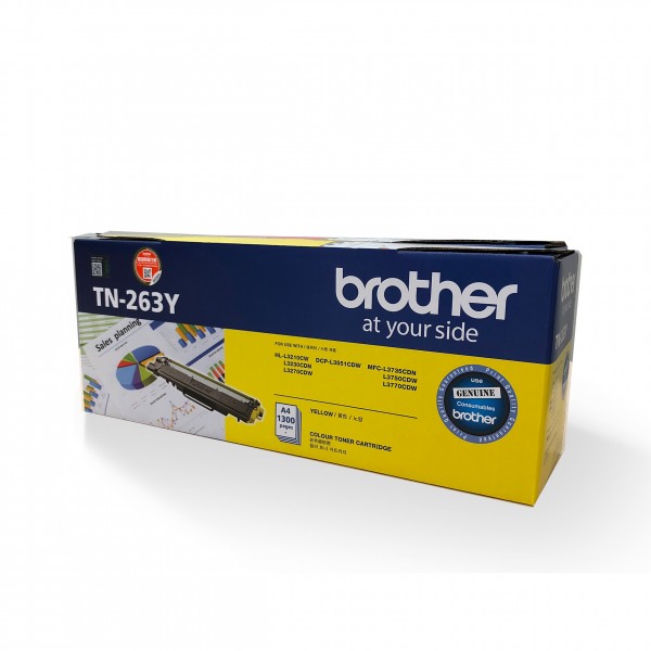 Mực In Brother TN-263Y Vàng Chính Hãng – 1.300 Trang In Rực Rỡ