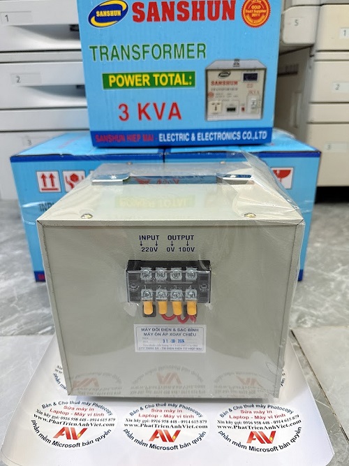 Biến Áp 3KVA Cho Máy Photocopy – Đổi 220V Ra 100-120V