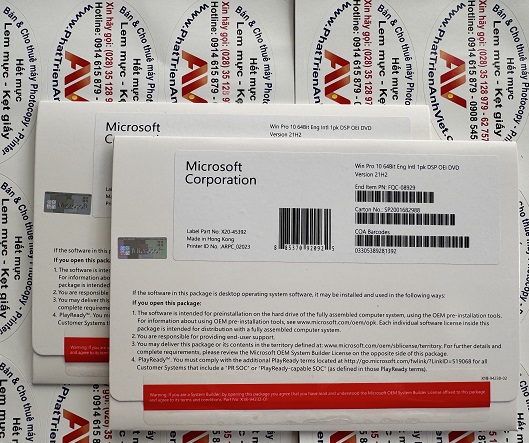 Windows 10 Pro DSP OEI, hệ điều hành Windows 10 Pro