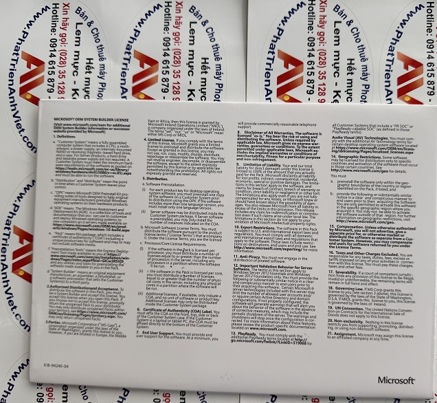 Windows Server 16 Core, DSP OEI DVD, đại lý Microsoft chính hãng, hệ điều hành máy chủ