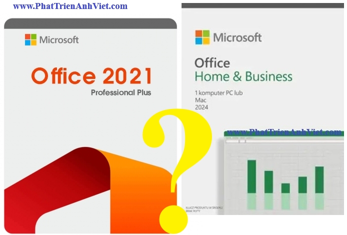 So Sánh Office Professional Plus 2021 và Office Home & Business 2024 Vĩnh Viễn