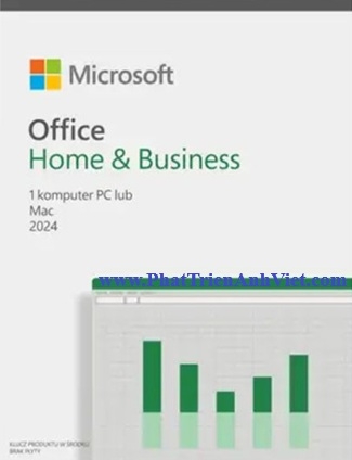 Bản Quyền Phần Mềm Microsoft Office Home & Business 2024 EP2-06630 English APAC EM Medialess FPP Box Giá Rẻ