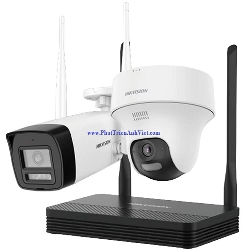 Bộ Kit Camera Hikvision DS-J142I/NKS422W02H 2MP Wifi 6 Trọn Gói