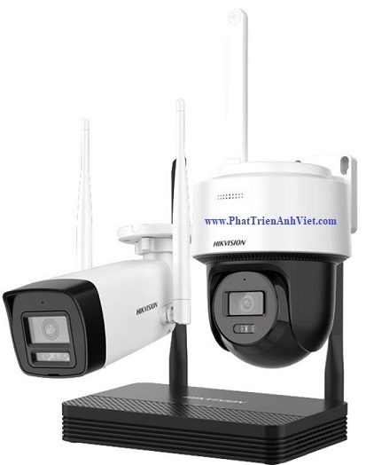Bộ Kit Camera Hikvision DS-J142I/NKS422W03H 2MP Wifi 6 Trọn Gói