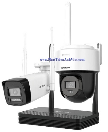 Bộ Kit Camera Hikvision DS-J142I/NKS424W03H 4MP Wifi 6 Trọn Gói