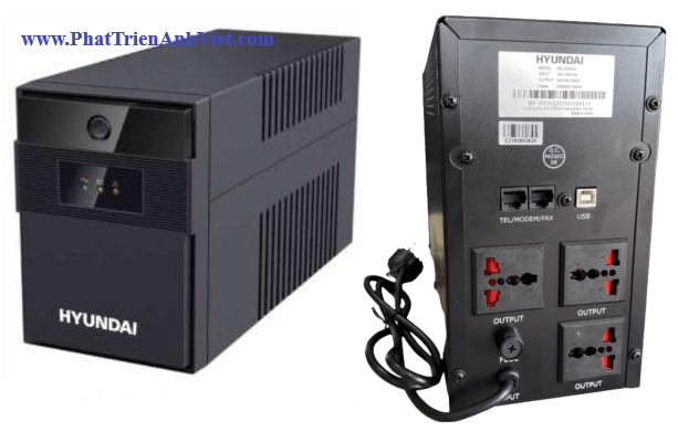 Bộ Lưu Điện UPS Offline Hyundai HD-2200VA 1320W | Chính Hãng, Bảo Hành 2 Năm