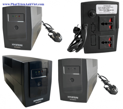 Bộ Lưu Điện UPS Offline Hyundai HD-500VA 300W | Chính Hãng, Bảo Hành 2 Năm