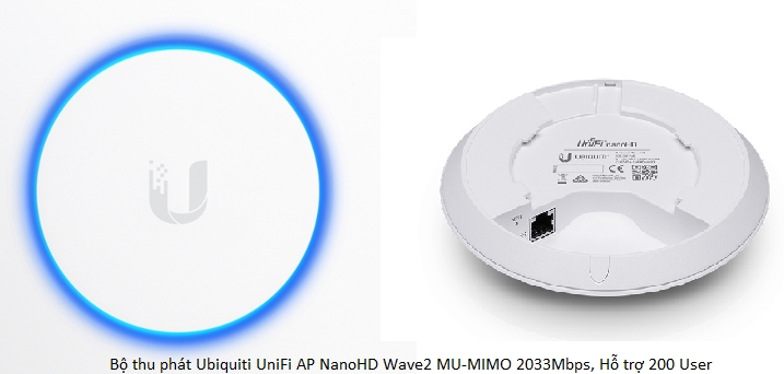 Bộ thu phát Ubiquiti UniFi AP NanoHD Wave2 MU-MIMO 2033Mbps Hỗ trợ 200 User có POE