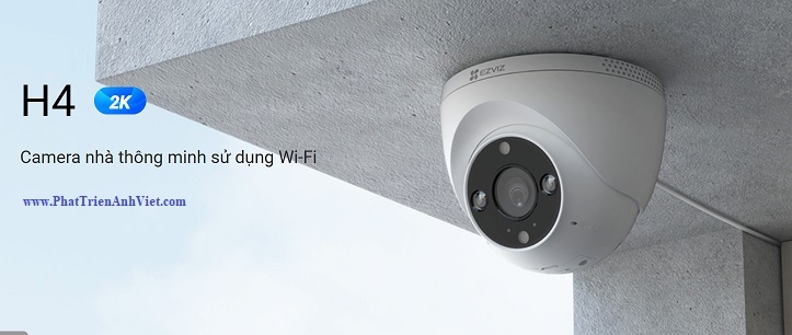 Camera EZVIZ CS-H4 3MP 2K PoE – AI Nhận Diện Người & Xe, Có Màu Ban Đêm