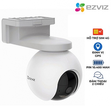 Camera EZVIZ EB8 4G Pin Sạc 10.400mAh + Solar – Giám Sát Ngoài Trời Không Cần Wi-Fi CS-EB8/SP