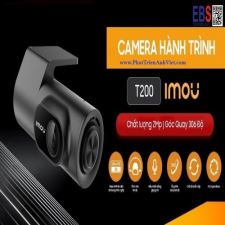 Camera Hành Trình IMOU T200 2MP, Góc Rộng 124°, Ghi Hình Va Chạm, Hỗ Trợ Tiếng Việt