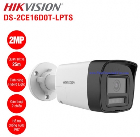 Camera HDTVI 2MP HIKVISION DS-2CE16D0T-LPTS