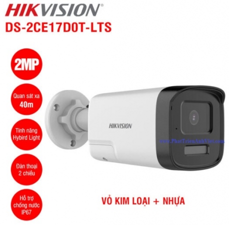 Camera HDTVI 2MP HIKVISION DS-2CE17D0T-LTS