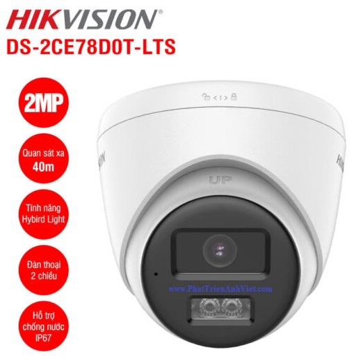 Camera HDTVI 2MP HIKVISION DS-2CE78D0T-LTS