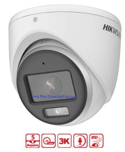 Camera HDTVI có màu ban đêm 5MP HIKVISION DS-2CE72KF0T-FS