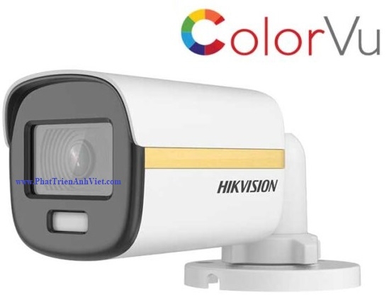Camera HDTVI ColorVu 2MP thân trụ HIKVISION DS-2CE10DF3T-F