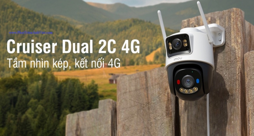Camera IMOU IPC-S7XCP-6M1TED-EU Cruiser Dual 2C 4G 3MP Quay Quét Ngoài Trời