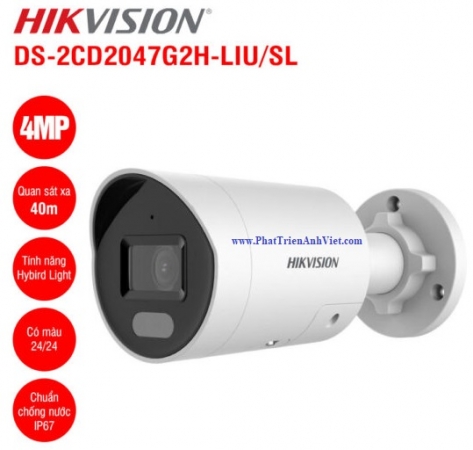 Camera IP 4MP Hikvision DS-2CD2047G2H-LIU/SL