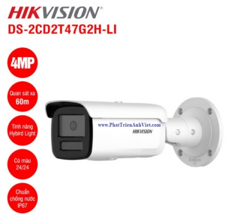 Camera IP 4MP Hikvision DS-2CD2T47G2H-LI