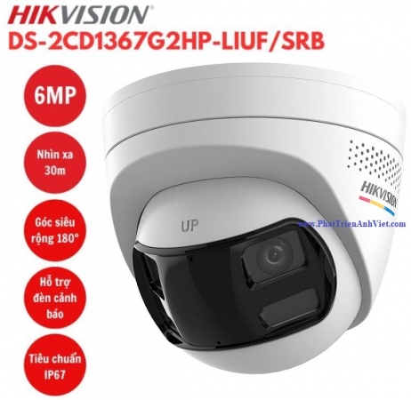 Camera IP 6MP Hikvision DS-2CD1367G2HP-LIUF SRB
