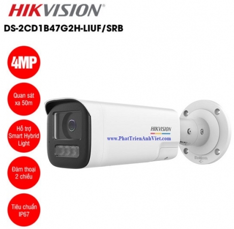 Camera IP ColorVu 4.0 Megapixel HIKVISION DS-2CD1B47G2H-LIUF/SRB