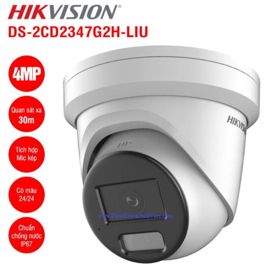 Camera IP Dome 4MP Hikvision DS-2CD2347G2H-LIU