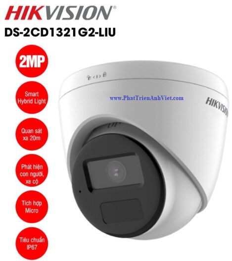 Camera IP Dome Hikvision 2MP DS-2CD1321G2-LIU