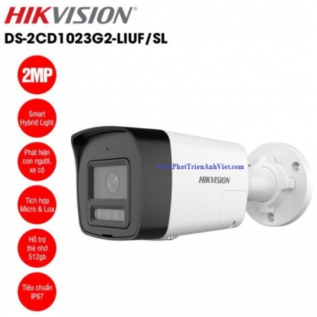 Camera IP hồng ngoại 2.0 Megapixel HIKVISION DS-2CD1023G2-LIUF/SL