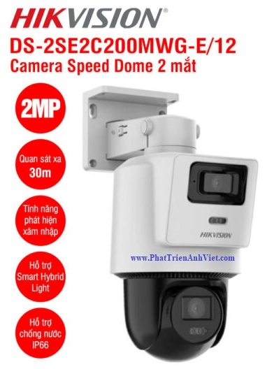 Camera IP Speed dome 2MP Hikvision DS-2SE2C200MWG-E/12(2.8/8mm)