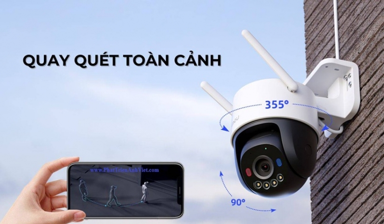 Camera Wifi iMOU IPC-K7FP-3H0WE Cruiser SC 2K 3MP Quay Quét 360° Có Còi 110dB