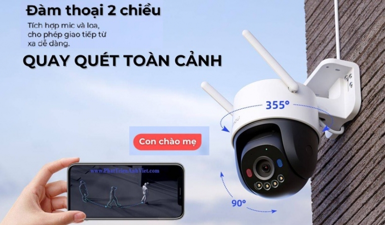 Camera Wifi iMOU IPC-K7FP-5H0WE Cruiser SC 3K 5MP Quay Quét 360° Có Còi 110dB
