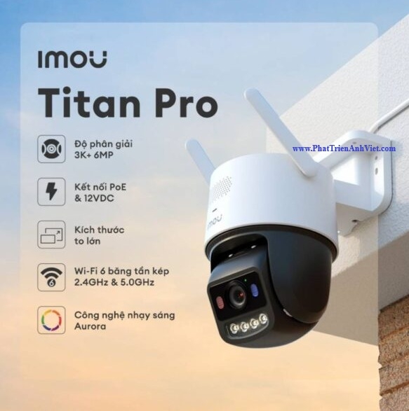 Camera Wifi IMOU IPC-U7LP-6V0NE Titan Pro 6MP 3K+ Quay Quét Ngoài Trời