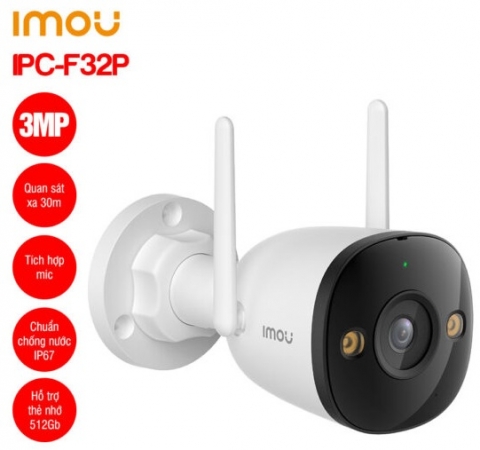 Camera Wifi Ngoài Trời IMOU IPC-F32P 3MP IP67 AI Phát Hiện Người