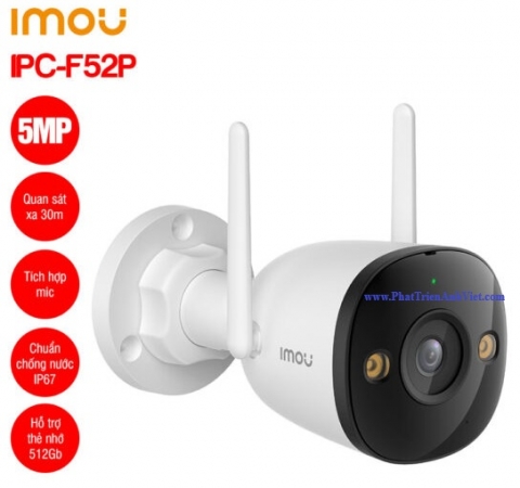 Camera Wifi Ngoài Trời IMOU IPC-F52P 5MP – AI Phát Hiện Người, IP67