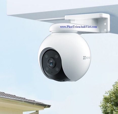 Camera WiFi quay quét ngoài trời EZVIZ CS-H8 2K 3MP Có Màu Ban Đêm – Quay Quét AI Ngoài Trời CS-H8-R100-1H3WKFL