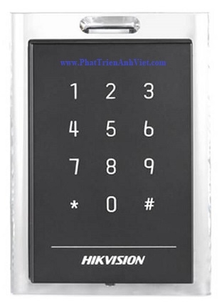 Đầu Đọc Thẻ Mifare/EM HIKVISION DS-K1101MK – RS-485 & Wiegand, IP64, Tích Hợp Còi & Bàn Phím