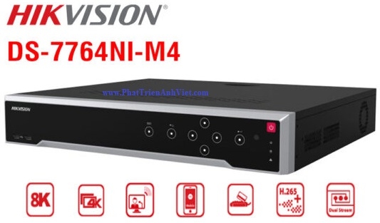 Đầu Ghi IP 64 Kênh Hikvision DS-7764NI-M4 Chính Hãng