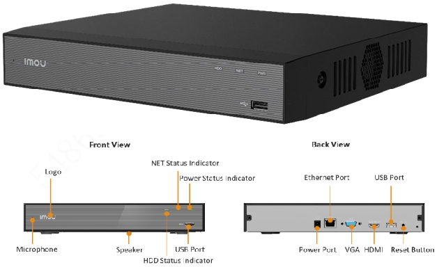 Đầu Ghi NVR 18 Kênh IMOU NVR-N118-8A0E Hỗ Trợ 4K UHD & H.265
