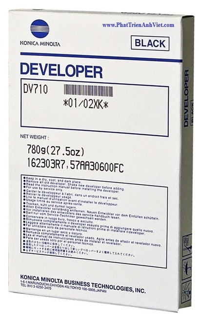 Developer Bột Từ Konica Minolta DV710 (02XK) – In 250.000 Trang Cho Máy Bizhub 600/601/750/751