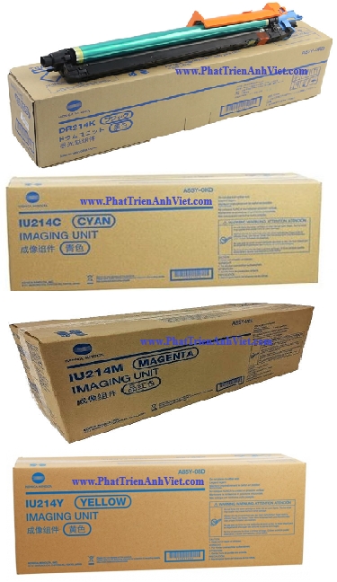 Drum Trống Konica Minolta DR214K A85Y0RD IU214C A85Y0KD IU214M A85Y0ED IU214Y A85Y08D Cho Bizhub C227 C287