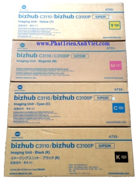 Drum Trống Konica Minolta IUP23K A73303K IUP23Y A73308K IUP23M A7330EK IUP23C A7330KK Cho Máy Bizhub C3100P C3110