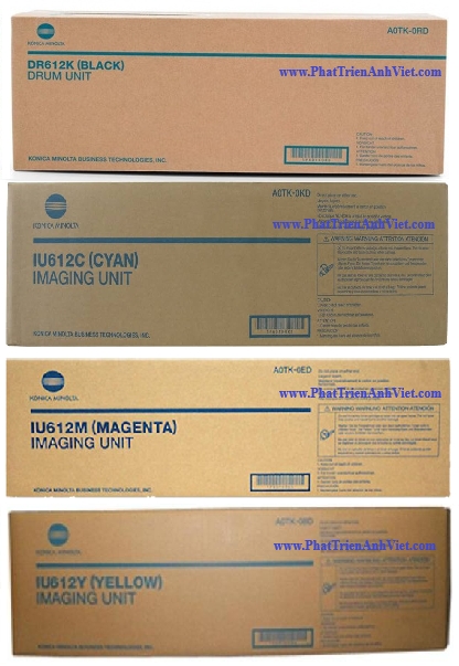 Drum Trống Màu Konica Minolta IU612K A0TK0RD IU612C A0TK0KD IU612M A0TK0ED IU612Y A0TK08D Cho Máy C452/C552/C652