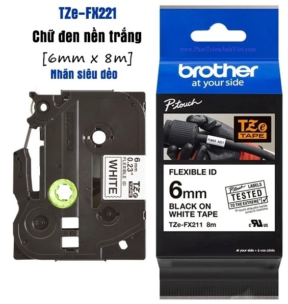 Giấy in nhãn Brother TZE-FX211