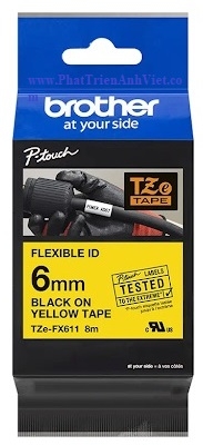 Giấy in nhãn Brother TZe-FX611