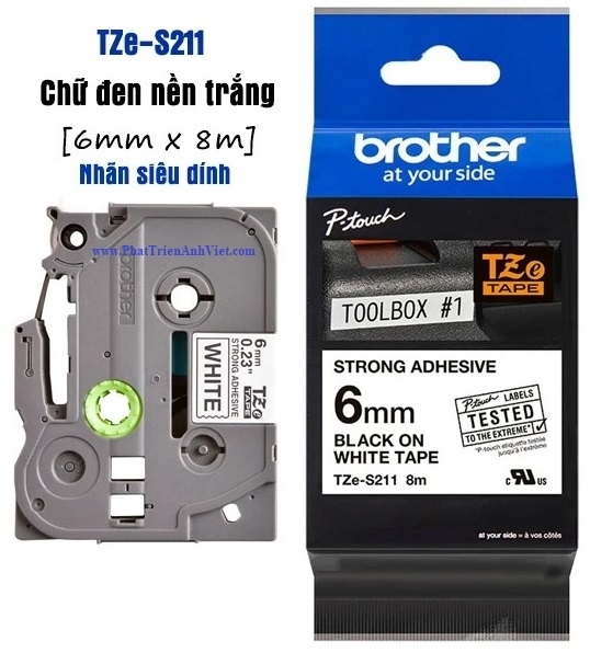 Giấy in nhãn Brother TZE-S211
