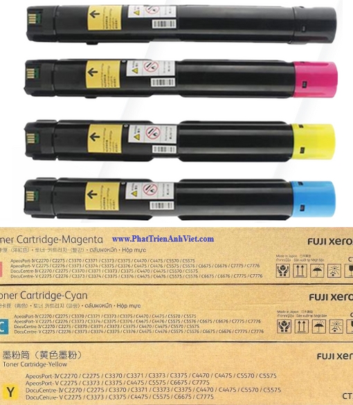 Hộp Mực FujiXerox CT202105 CT202106 CT202107 CT202108 KCMY Cho Máy ApeosPort-IV V C2270 C2275 C3370 C3371 C3373 C3375 C4470 C4475 C5570 C5575