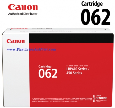 Hộp mực in Canon 062 sử dụng cho máy in Canon LBP 456w LBP 458x 11k trang in