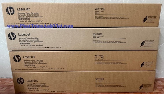 Hộp Mực Toner Cartridge HP W9170MC W9171MC W9172MC W9173MC KCMY dùng cho máy in HP LaserJet Managed MFP E87750 E87760 E87770 E87740 E877z E877zdn