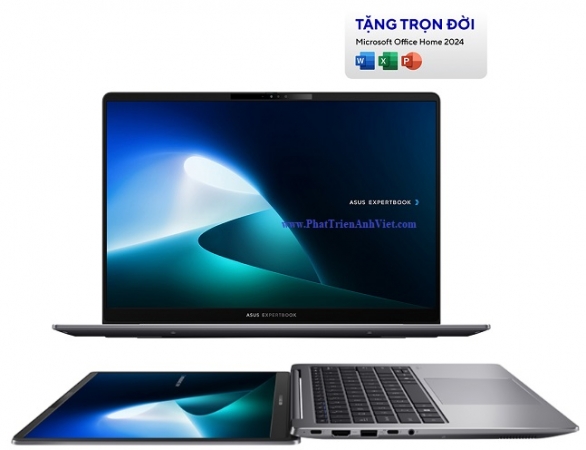 Laptop Asus ExpertBook P5405CSA-NZ0442WS Ultra 7 258V 32GB 1TB SSD 14 inch WQXGA 144Hz Win 11 Office Grey Vỏ nhôm Chuột Túi