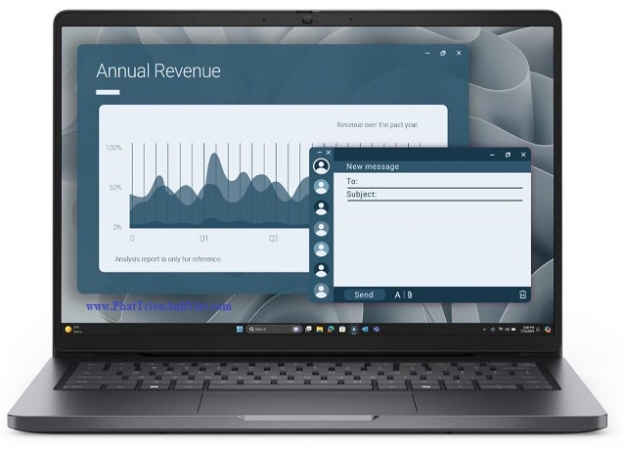 Laptop Dell Pro 14 PC14250-71076111 Core 5 120U 16GB 1TB SSD 14 inch FHD+ Win11 Black 1Y